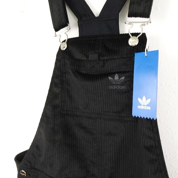 Adidas Originals Corduroy Dress Women's Size S Black Overall Dress - Picture 7 of 13